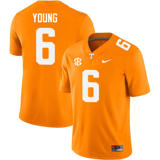 Byron Young Tennessee Jersey,Tennessee Volunteers #6 Byron Young College Jersey,Uniforms-Orange